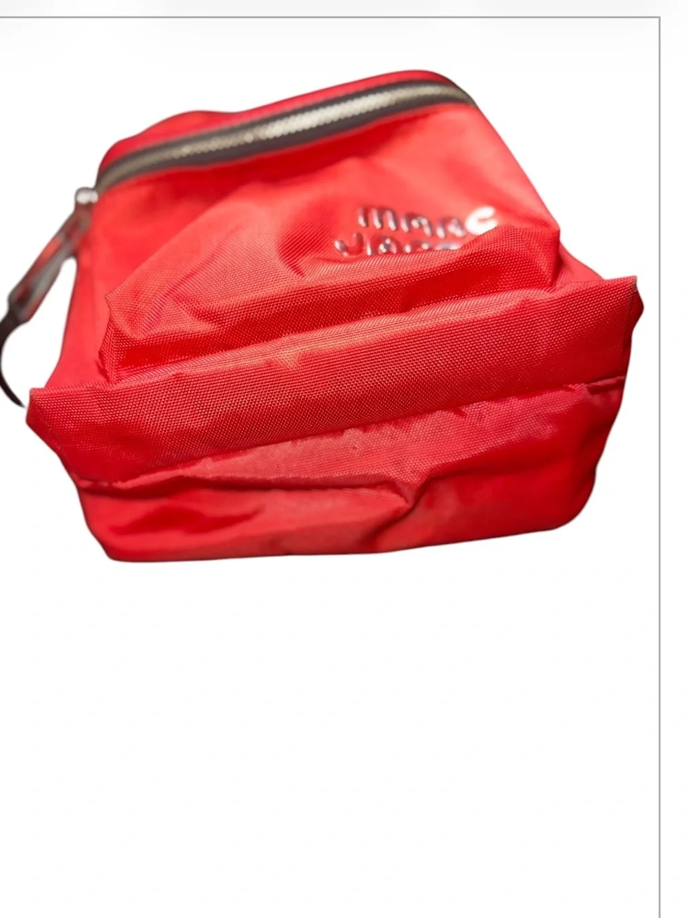 Marc Jacobs Hot Red Mini Backpack Nylon Logo Bag Y2K Streetwear